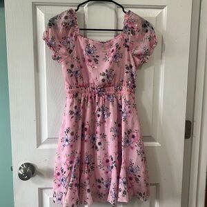 Three Pink Hearts Girls Dress